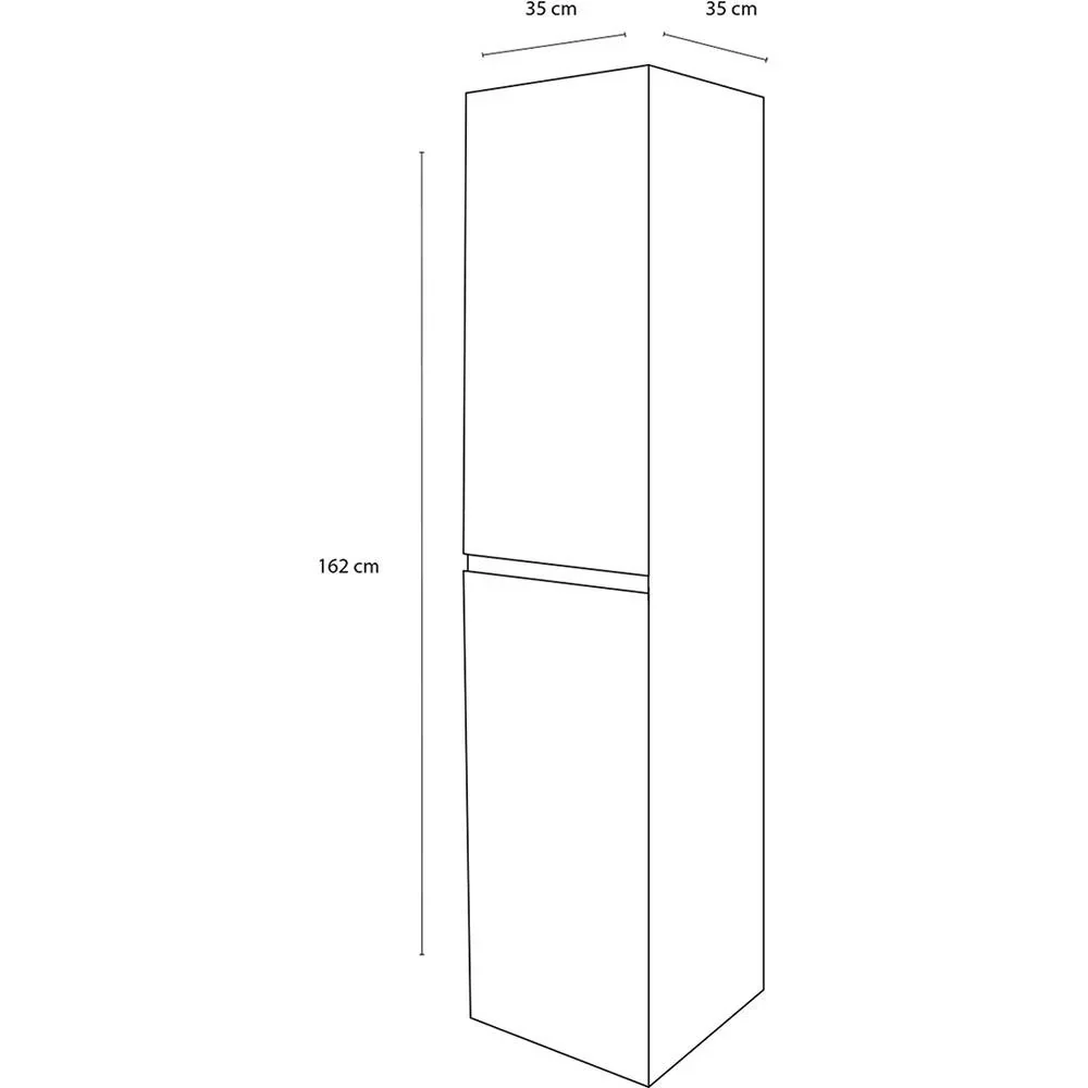 Concept Bade Hoher Schrank links Weiss fsc - 0