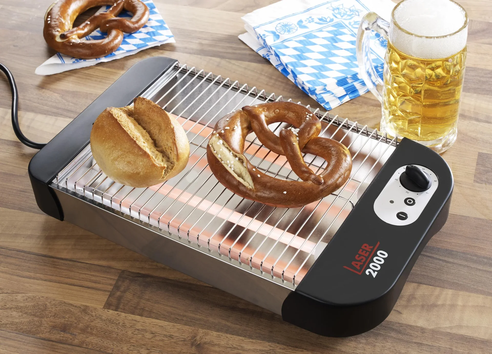 Brötchen- & Bretzelröster, 600 Watt - Flachtoaster - Toaster - 0