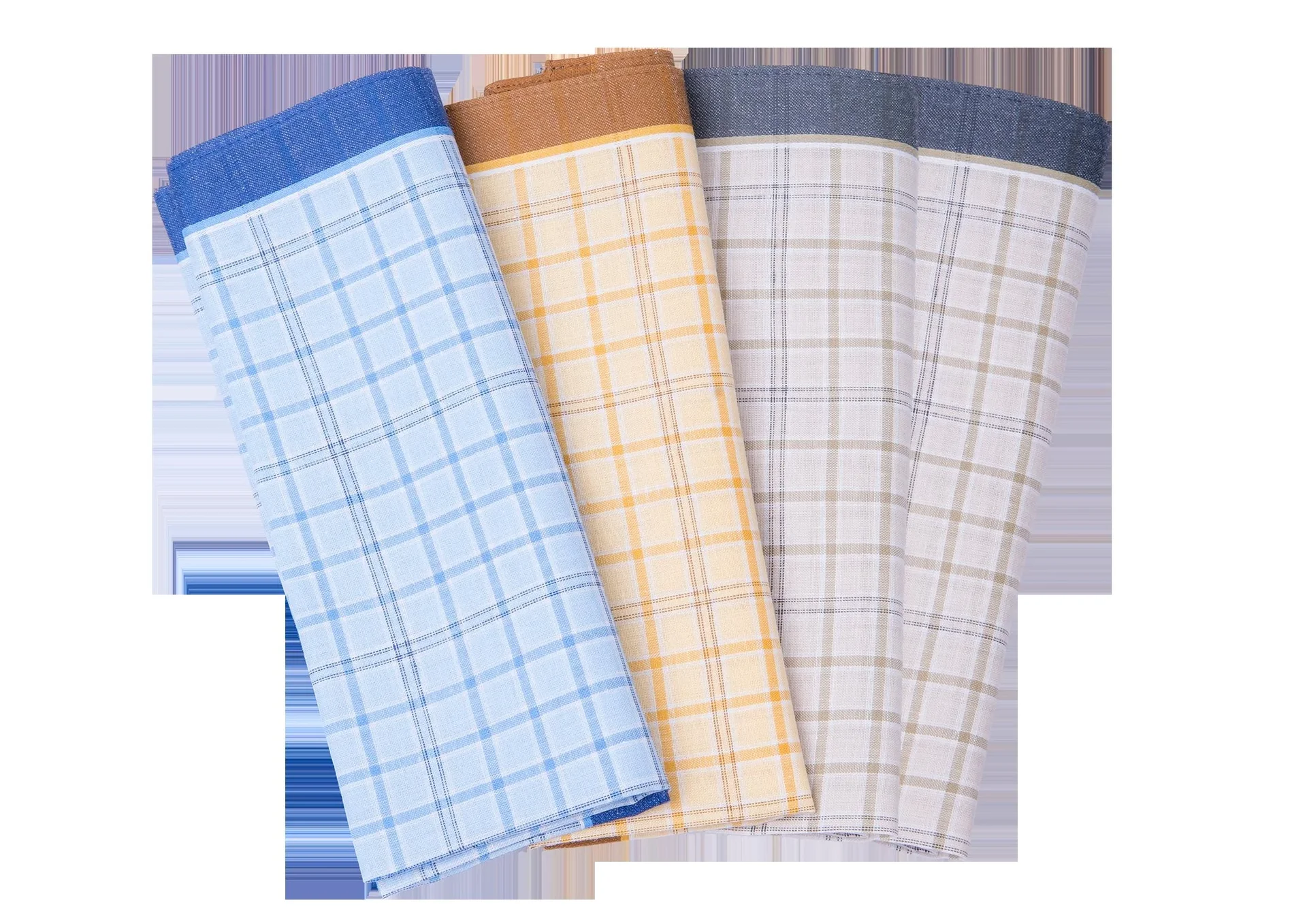 Taschentücher, 41 x 41 cm, 4er Pack, 1 Dessin in 3 Farben - 0