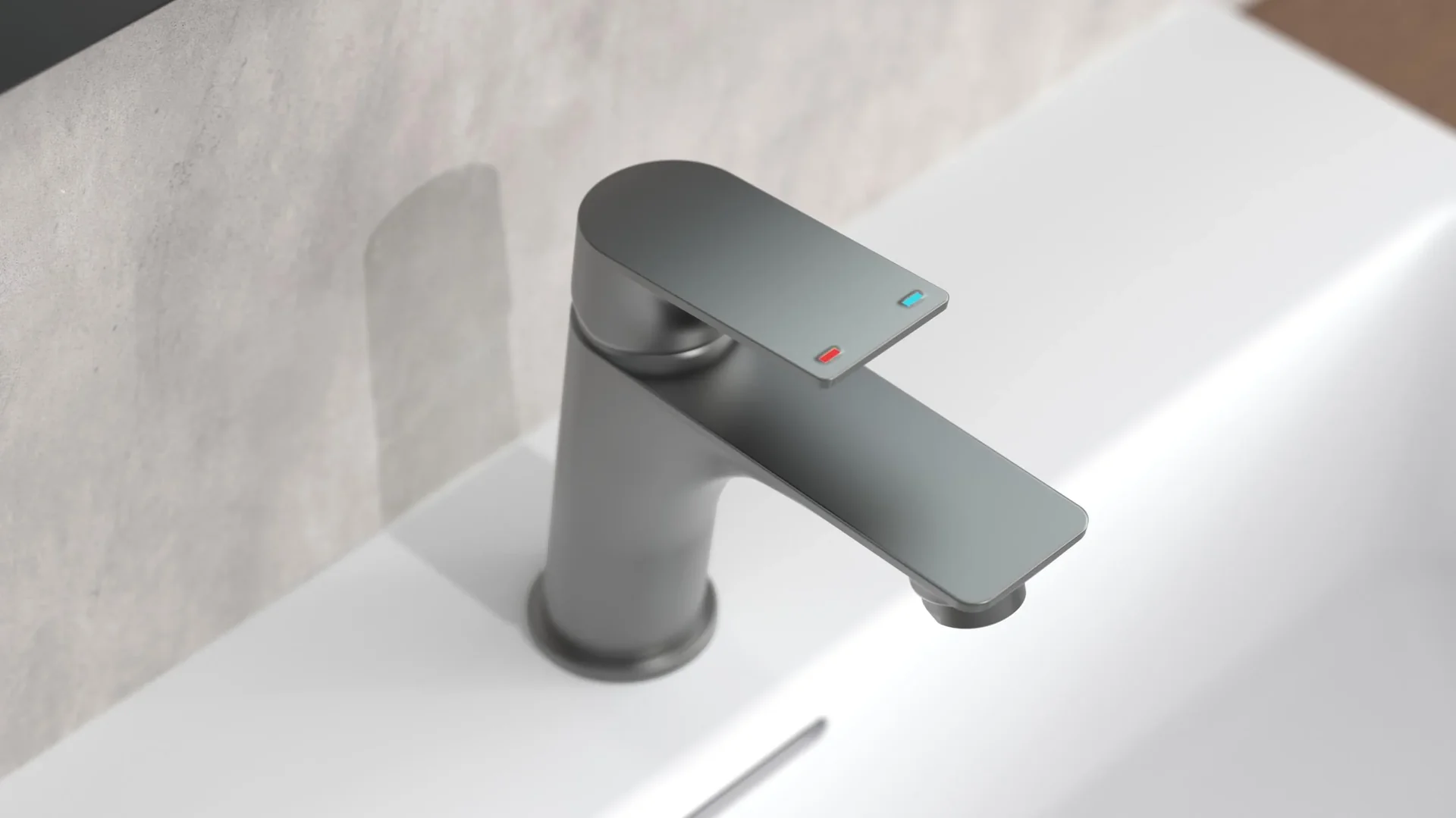 Waschtischarmatur "BOSTON", Graphit matt - 5