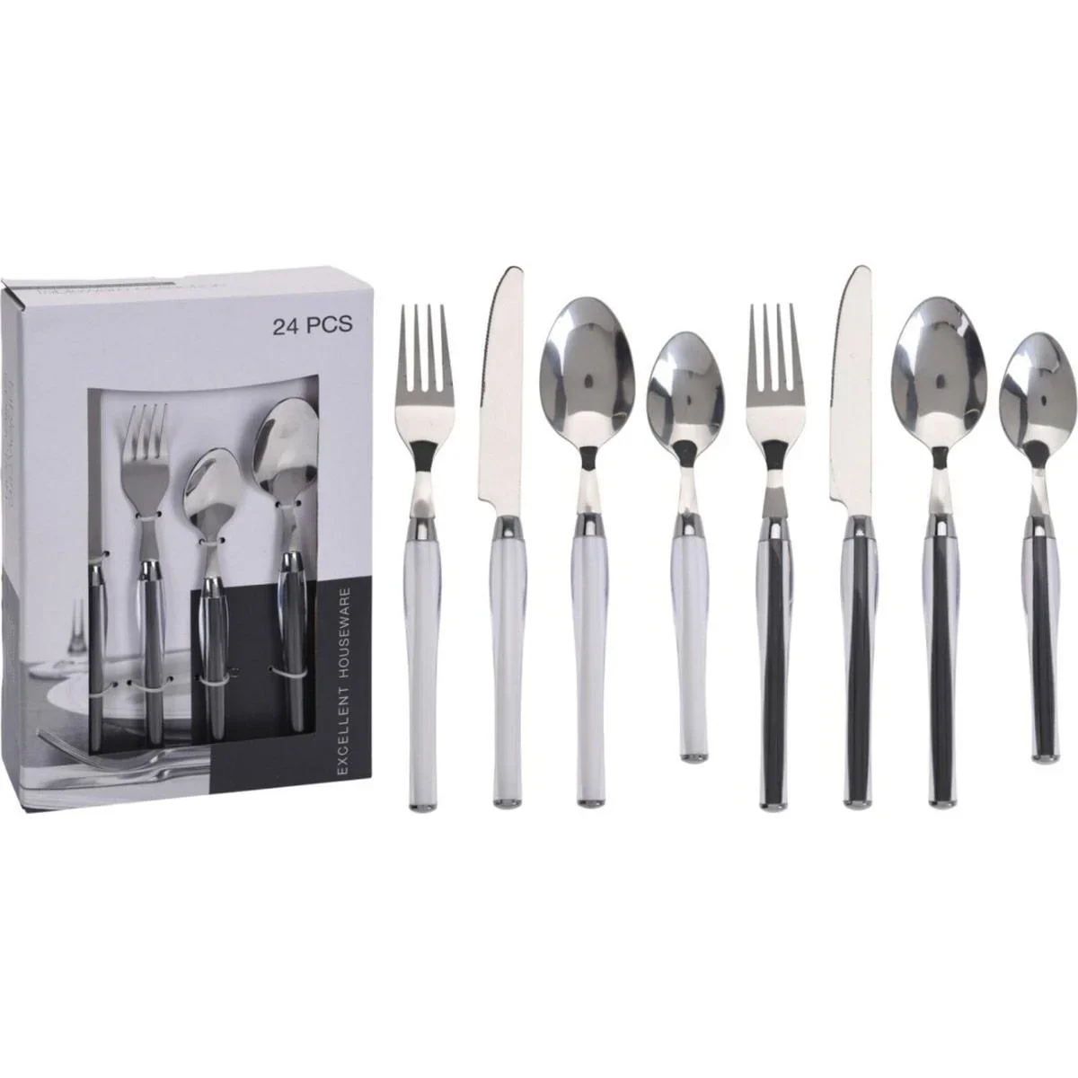 NL Besteckset - 24 Teile - Weiß - 0