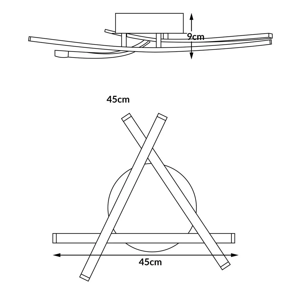LED-Deckenleuchte Trekant 3-flammig - 1