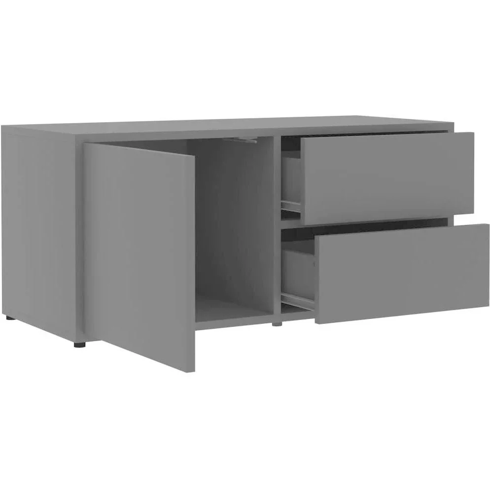 TV-Schrank 80x34x36 cm Spanplatte grau - 1