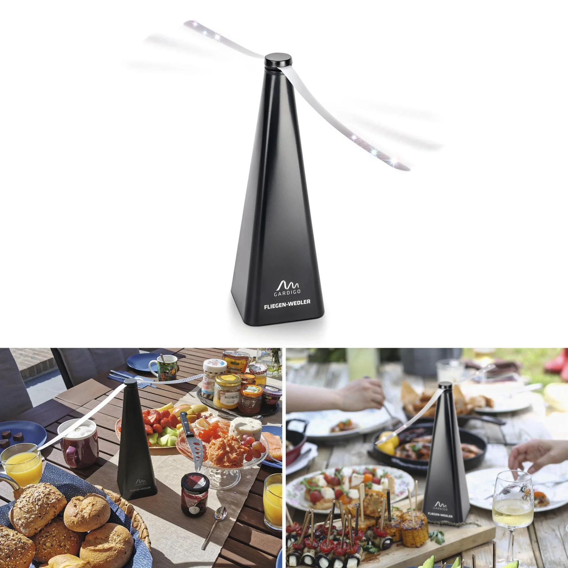 Fliegenwedler mit Aufhänger inklusive Plus Alkaline Mignon (AA) Batterie - 2 Stück - 0