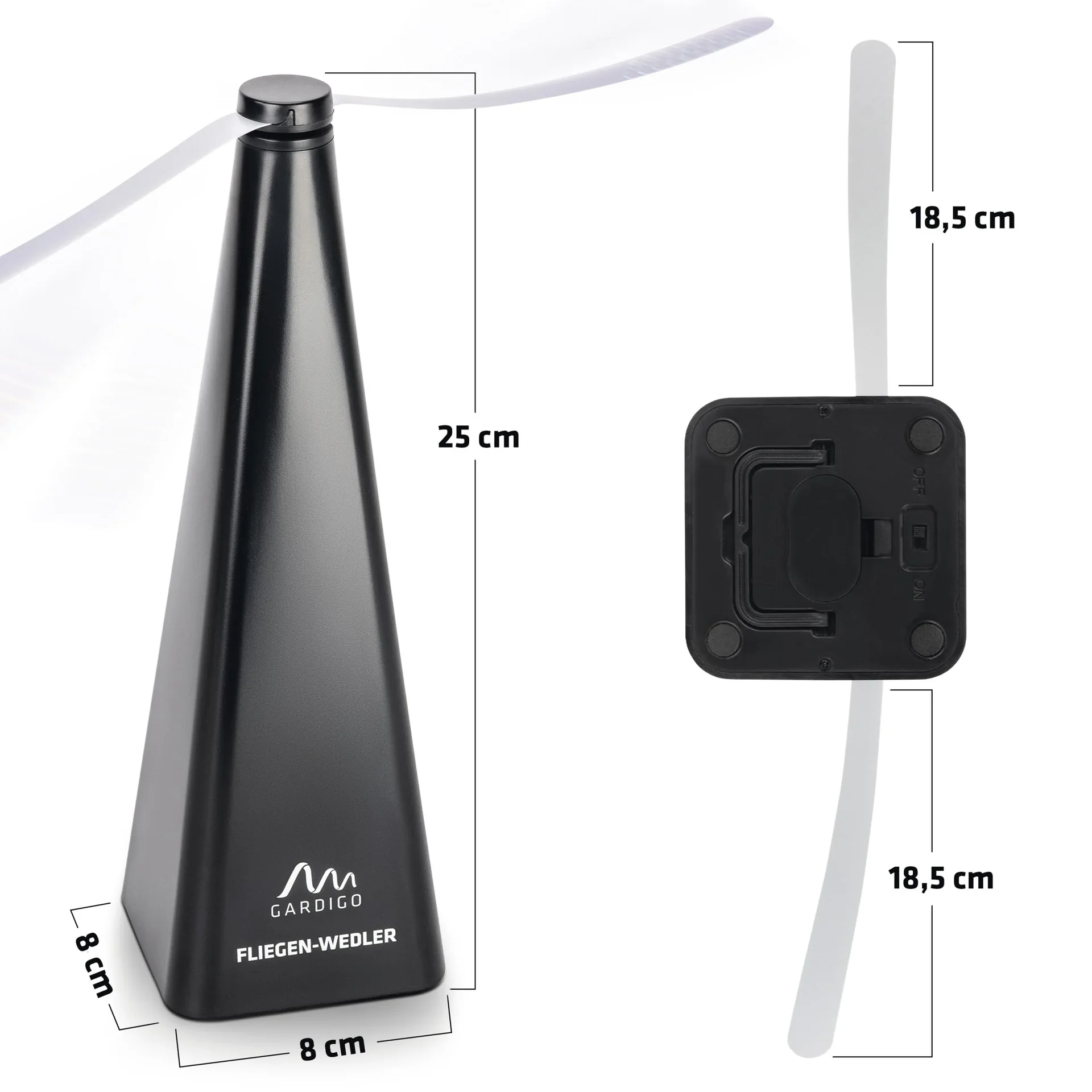 Fliegenwedler mit Aufhänger inklusive Plus Alkaline Mignon (AA) Batterie - 2 Stück - 4