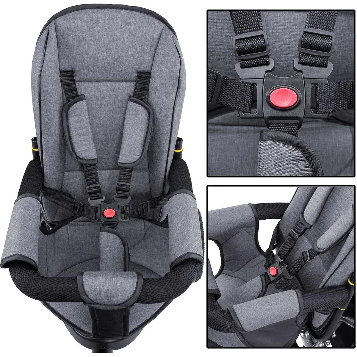 Kinder Multifunktions-Babytrage + 3 in 1 Fahrrad - Trike - Grau - 3