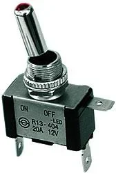 Kippschalter Metall, 12 V/ 20 A, mit 2 Funktionen - 0