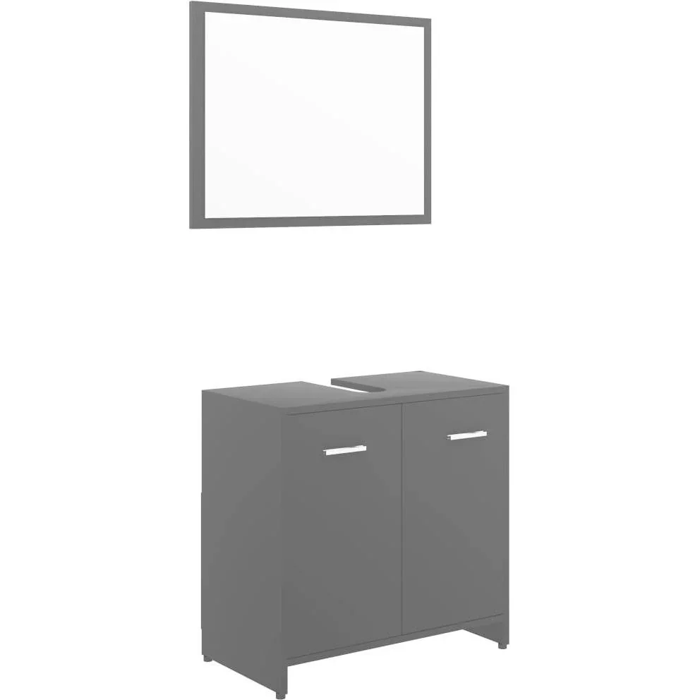 Badezimmerschrank-Set schwarz - 1