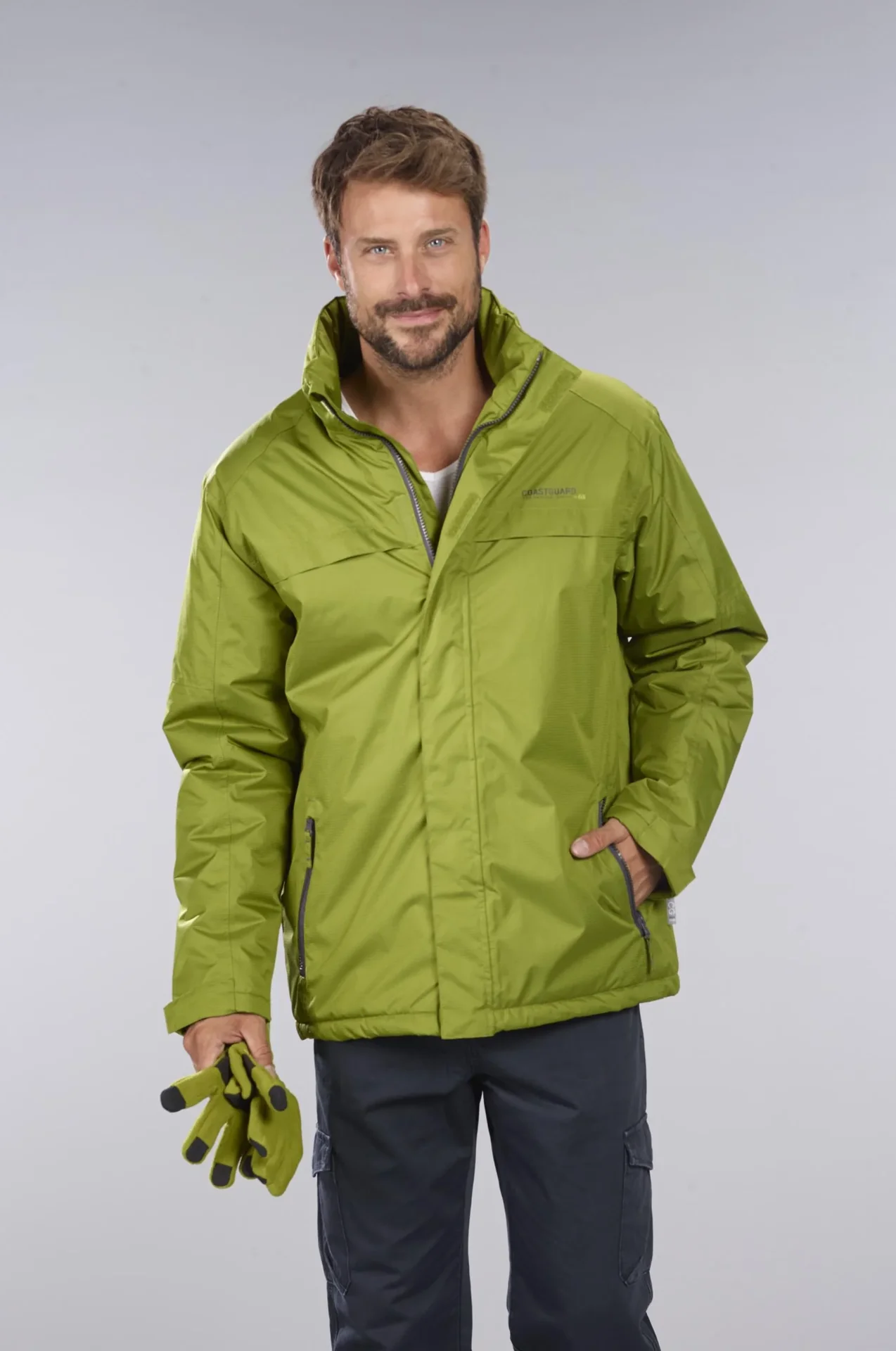 Funktionsjacke Farbe grün, atmungsaktiv, winddicht und wasserabweisend, Gr.M - 1