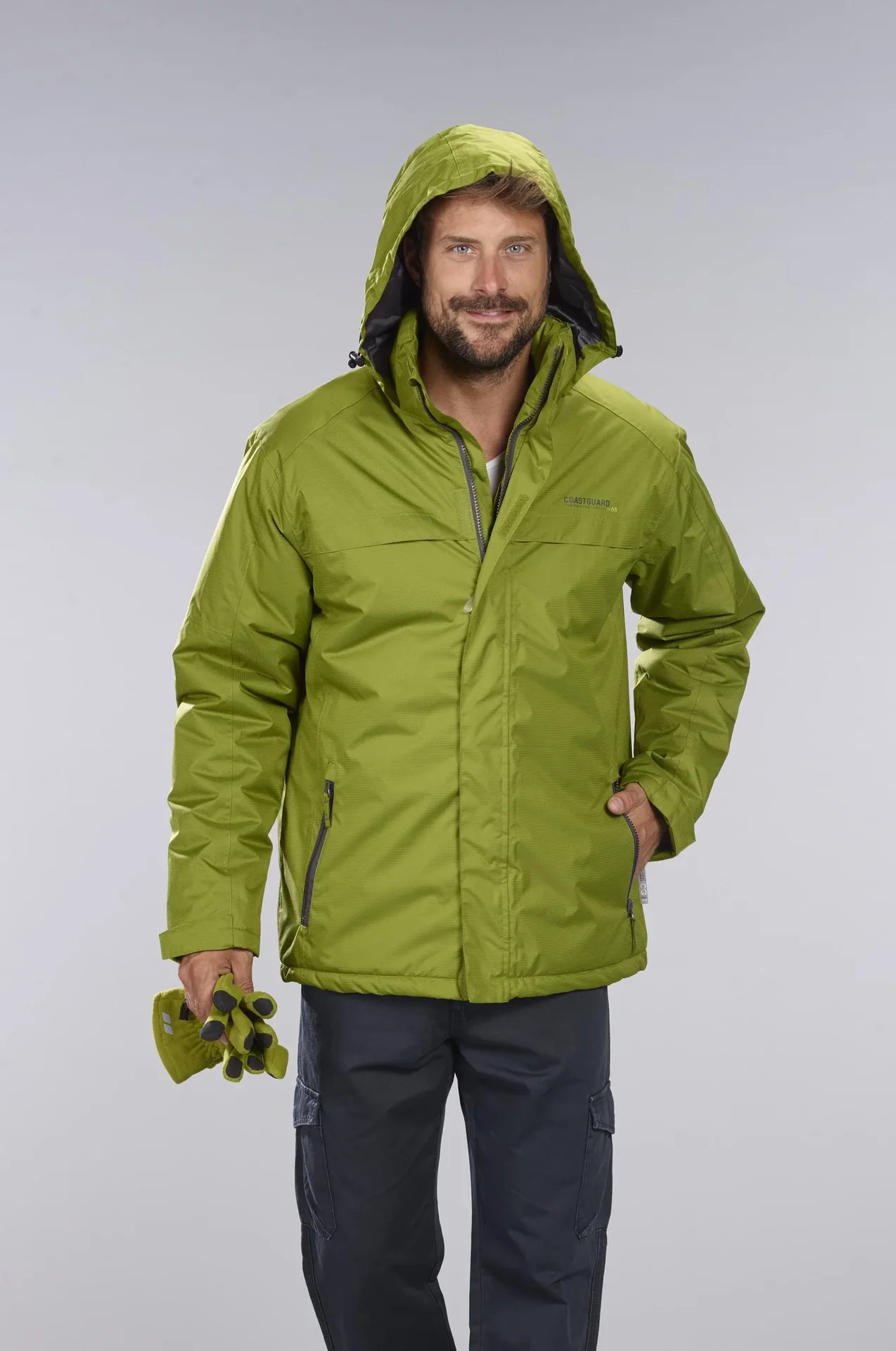 Funktionsjacke Farbe grün, atmungsaktiv, winddicht und wasserabweisend, Gr.M - 3
