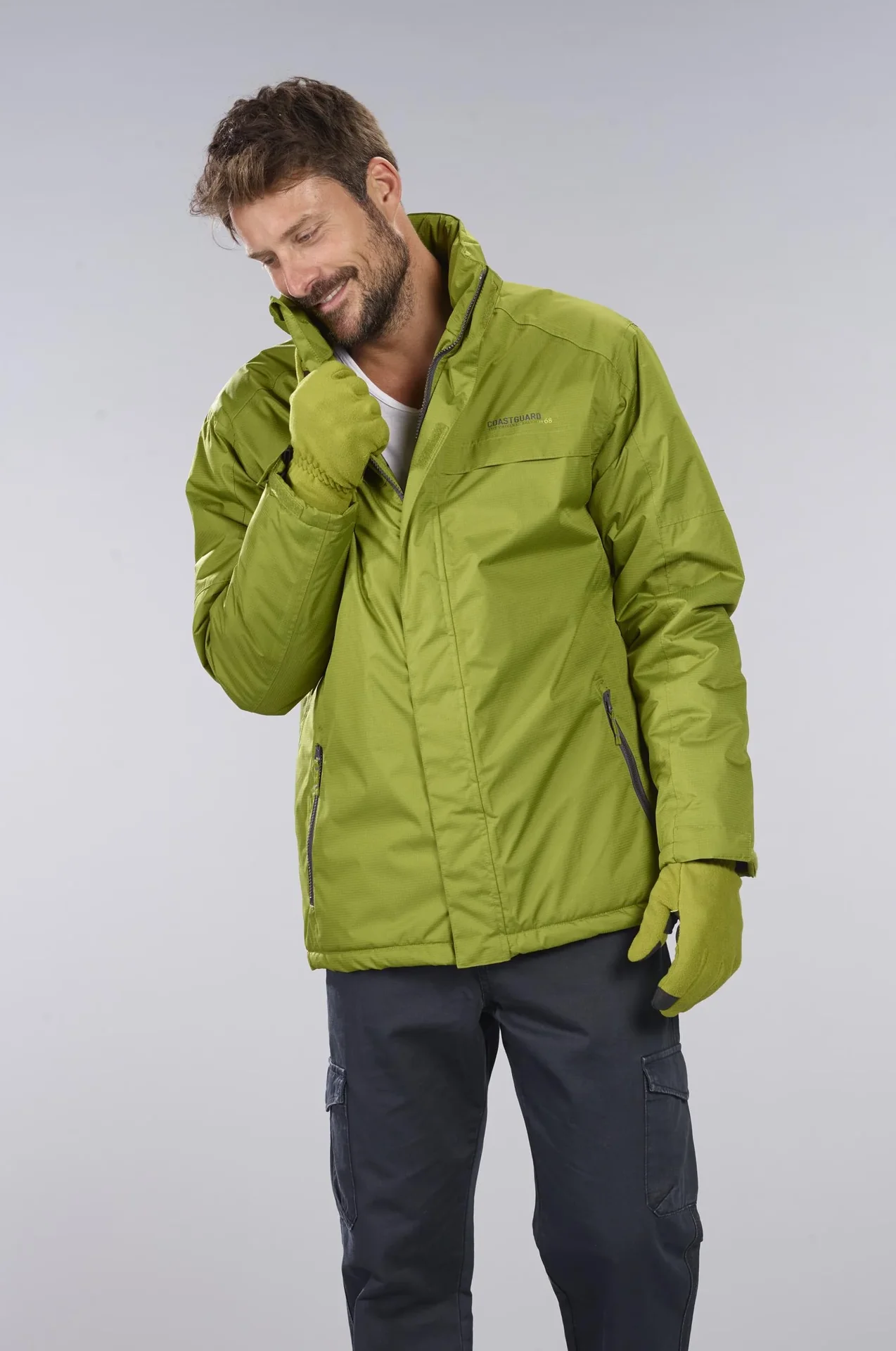 Funktionsjacke Farbe grün, atmungsaktiv, winddicht und wasserabweisend, Gr.M - 7