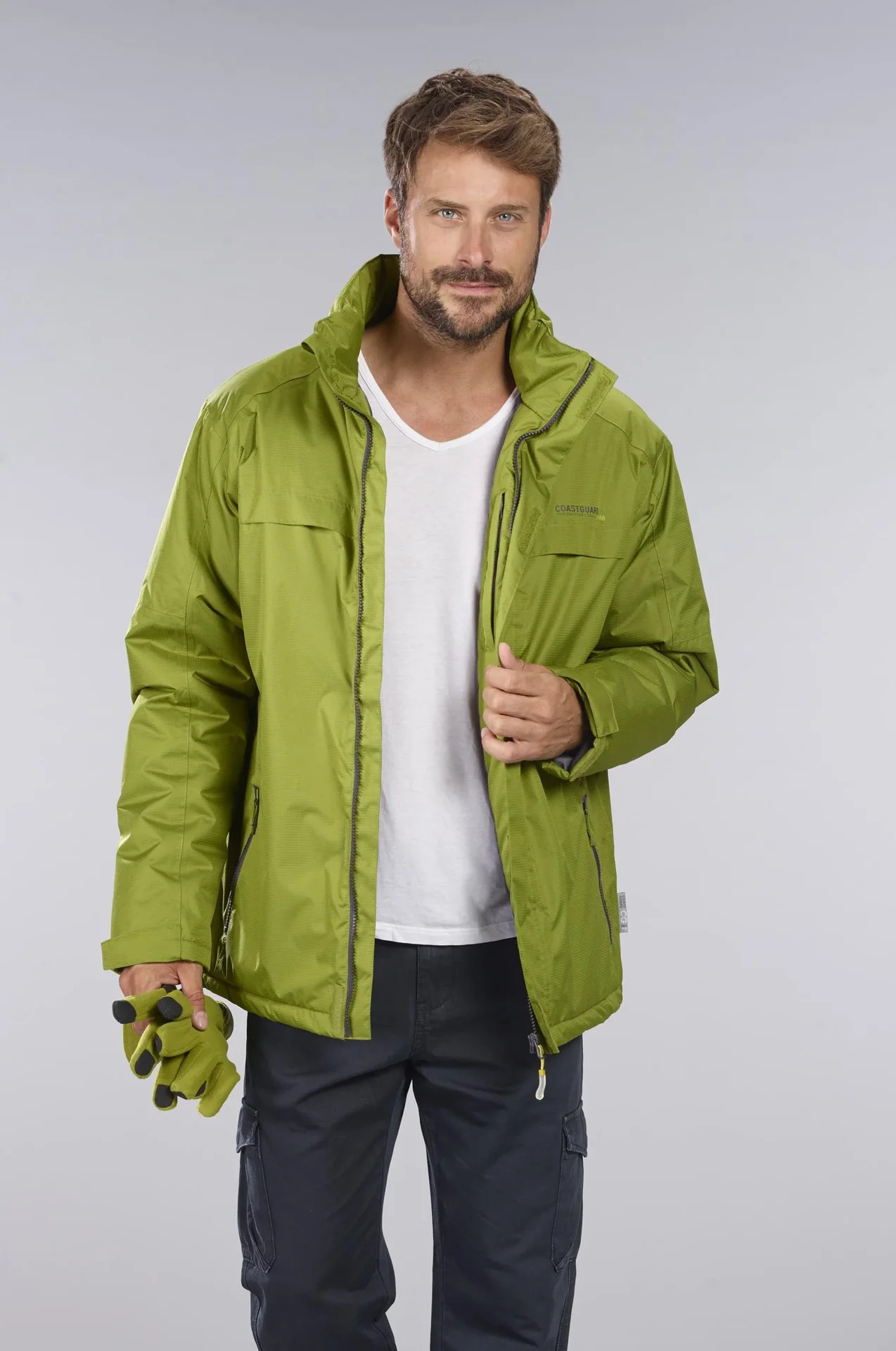Funktionsjacke Farbe grün, atmungsaktiv, winddicht und wasserabweisend, Gr.M - 9