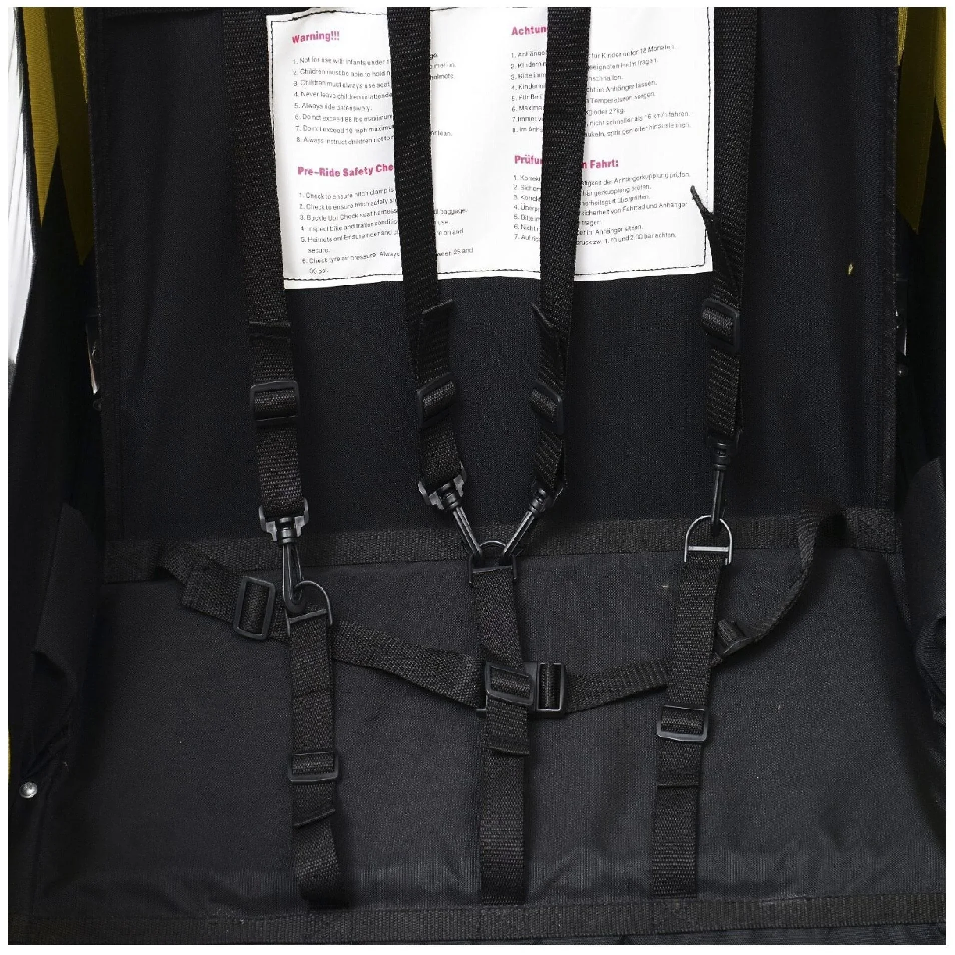 2 in1 Jogger Kinderanhänger Fahrradanhänger Grün-schwarz - 0