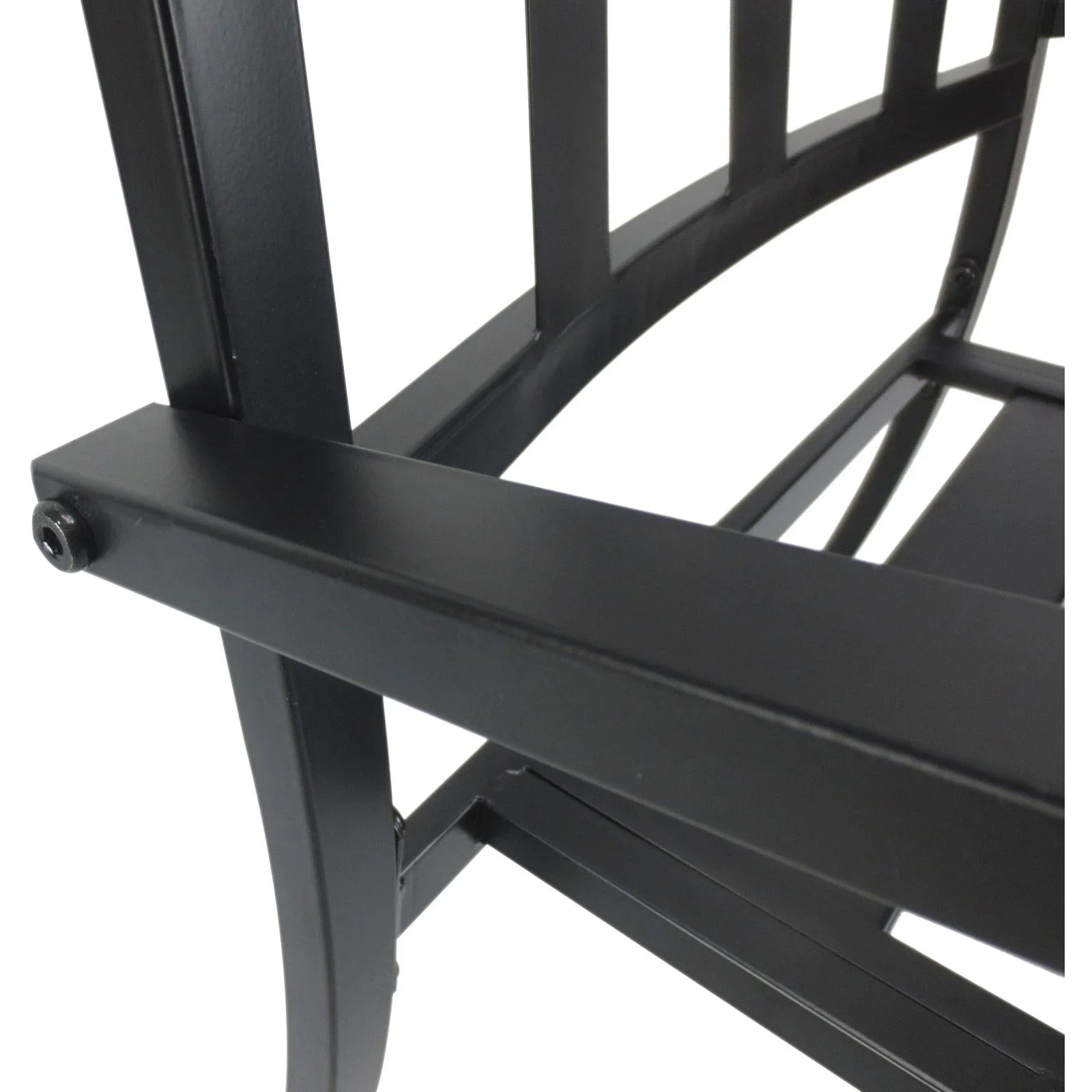 3-teilige Essgruppe Sitzgruppe Esstisch-Set rund Tisch Metall Schwarz mit 1 Tisch + 2 Stühlen - 5