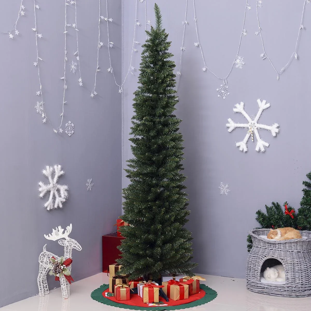 Weihnachtsbaum mit Kunststoffständer grün - 2