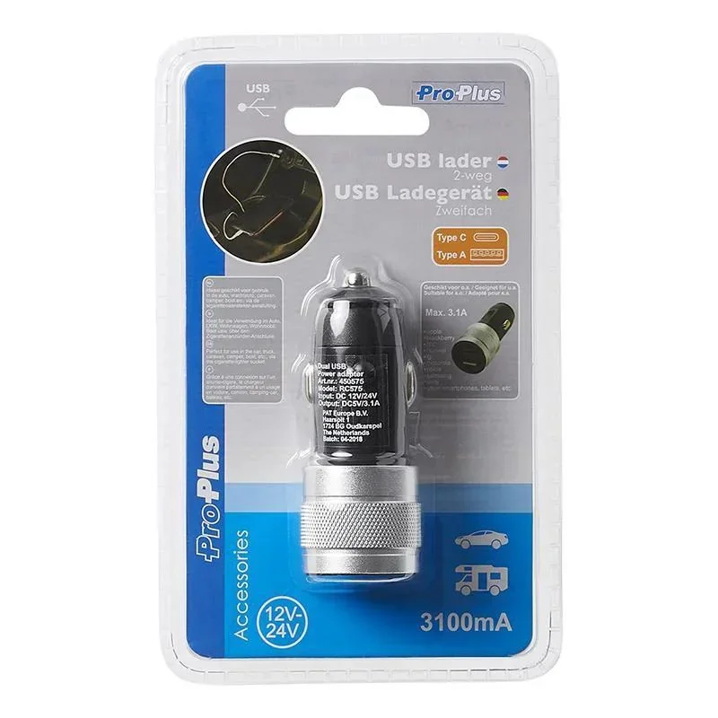 KFZ USB/USB-C Ladestecker 12/24 Volt - 0