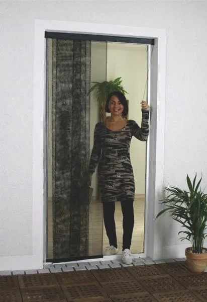 Insektenschutz Lammellenvorhang mit Zugkordel, 94 x 220 cm, 4 Lamellen - 1