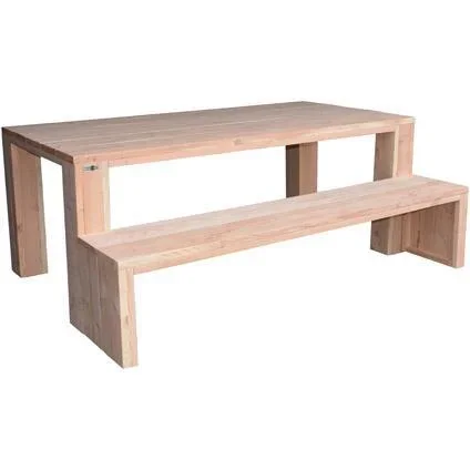 Robuster Tisch aus Douglasie mit breiten Blockbeinen 150/100 cm - 2