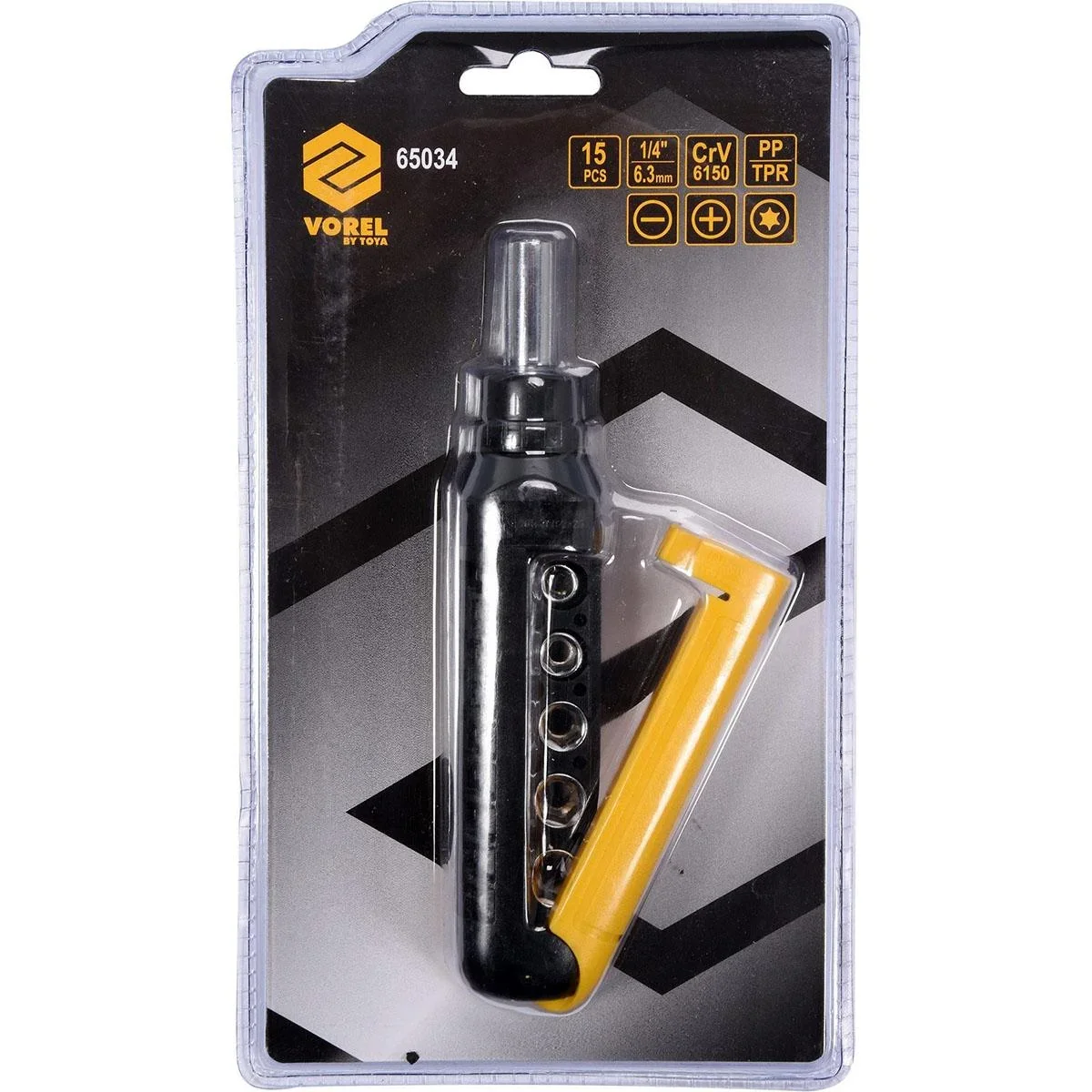 Ratschenschraubendreher mit austauschbaren Bits - 15 Stück - 0