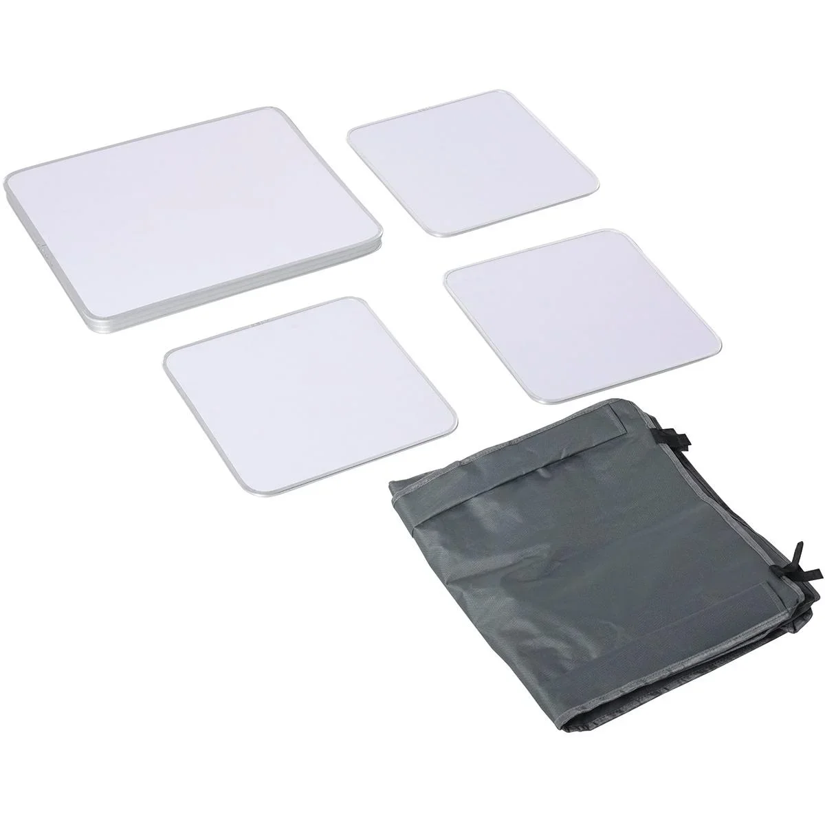 2in1Campingtisch mit Arbeitsplatte und Fächern grau - 6