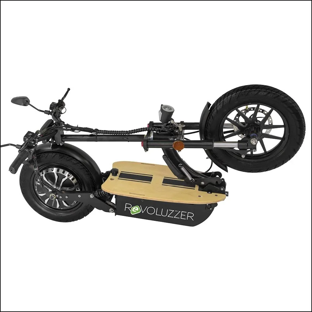 E-Scooter "Revoluzzer" Safety Plus 45 km/h inklusive Blinkanlage, Gepäck-Case und Lithium-Akku schwarz - 4