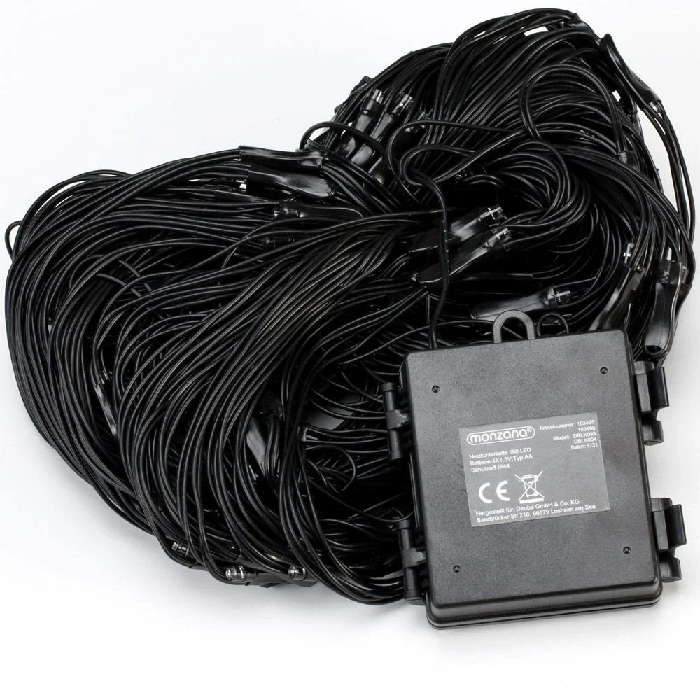 Netz-Lichterkette warmweiß 100 LED 120x120cm - 0