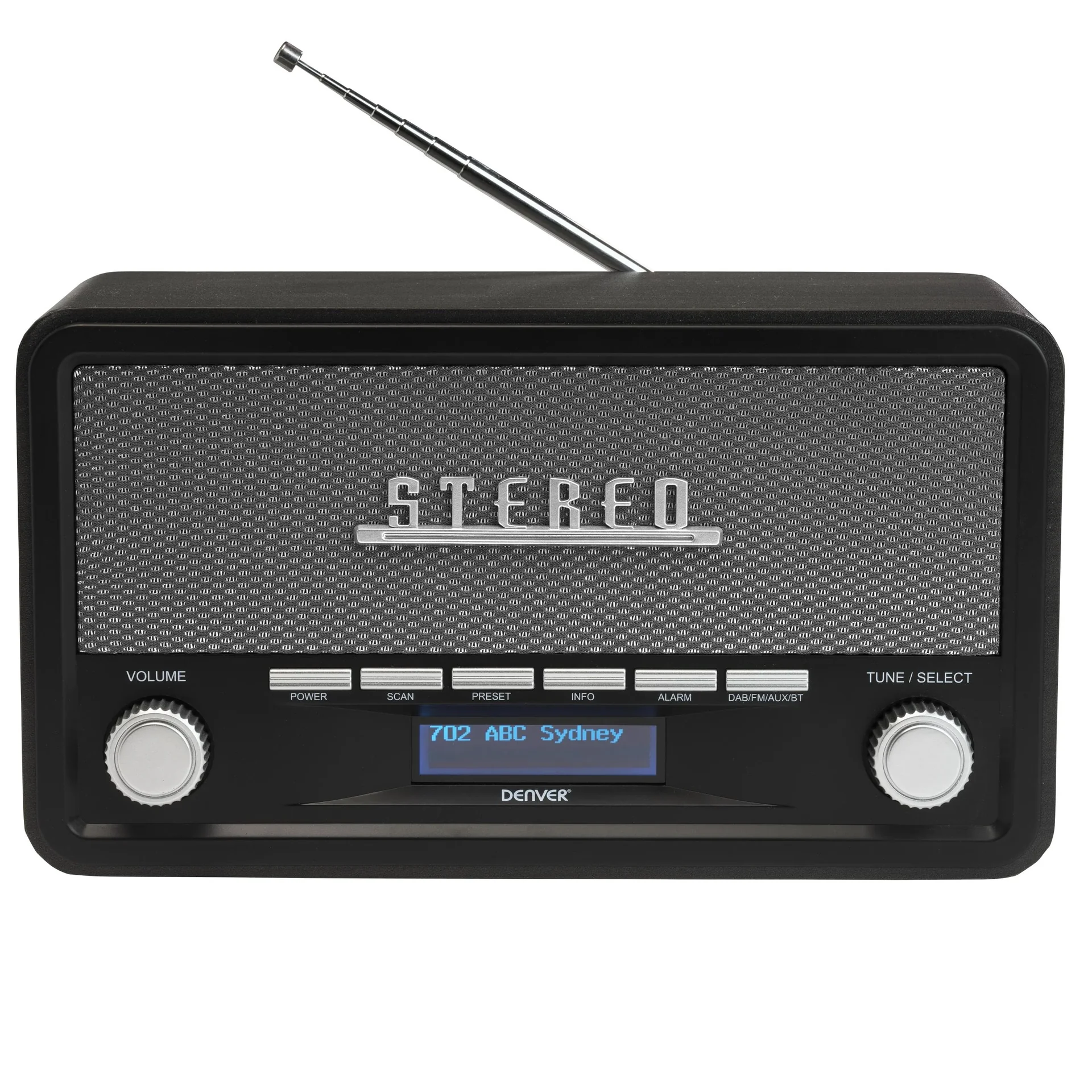 DAB+ Retro Radio mit Bluetooth, Uhr und Wecker - 1