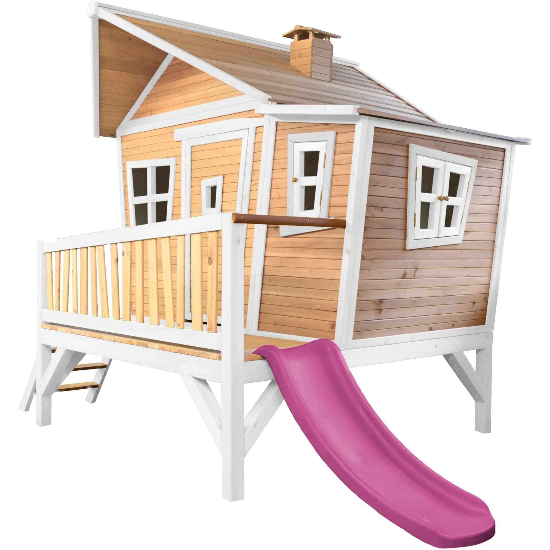 Emma Spielhaus Braun/Weiß - Lila Rutsche - 1