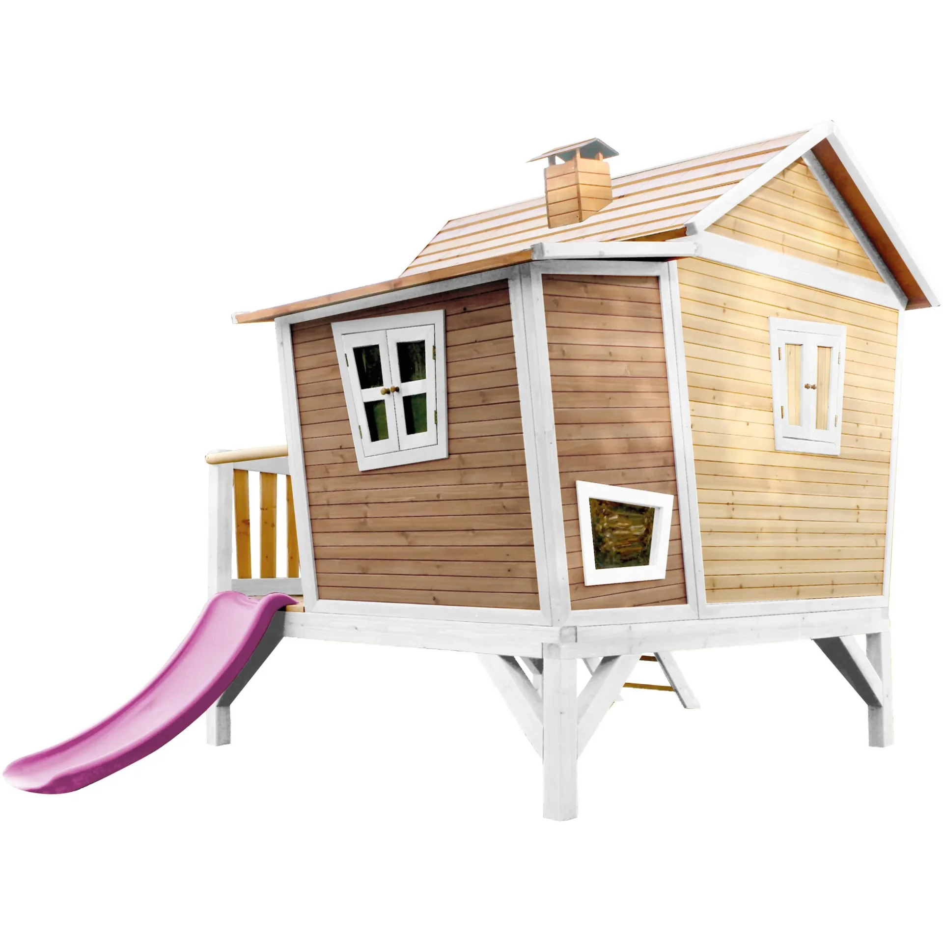 Emma Spielhaus Braun/Weiß - Lila Rutsche - 7