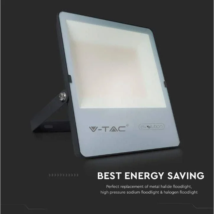 VT-150185 LED-Flutlicht - 150 W - 23600 Lm - 6400K - Schwarz - Extra sparsam - 7
