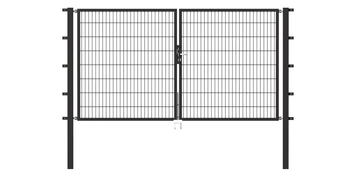Doppeltor Flexo mit Zubehör, anthrazit, Breite 250 cm, Höhe 100 cm, PF: 60x60 cm - 0