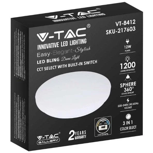 VT-8412-M LED-Deckenleuchte - 12 W - 1200 Lumen - 1