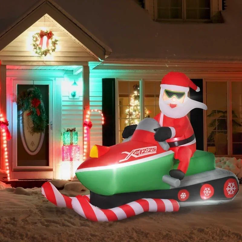 Aufblasbar Weihnachtsmann Schneemann Weihnachtsdeko LED Figur aufblasbar Weihnachtsdeko - 0