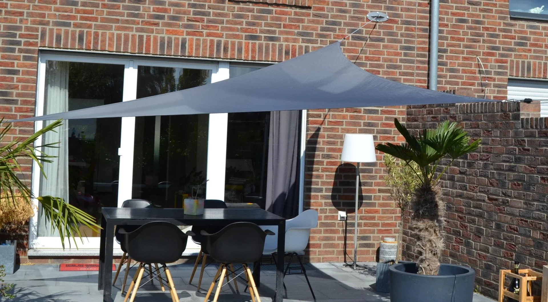Dreieck-Sonnensegel wasserabweisend anthrazit 360 x 360 x 360cm - 1