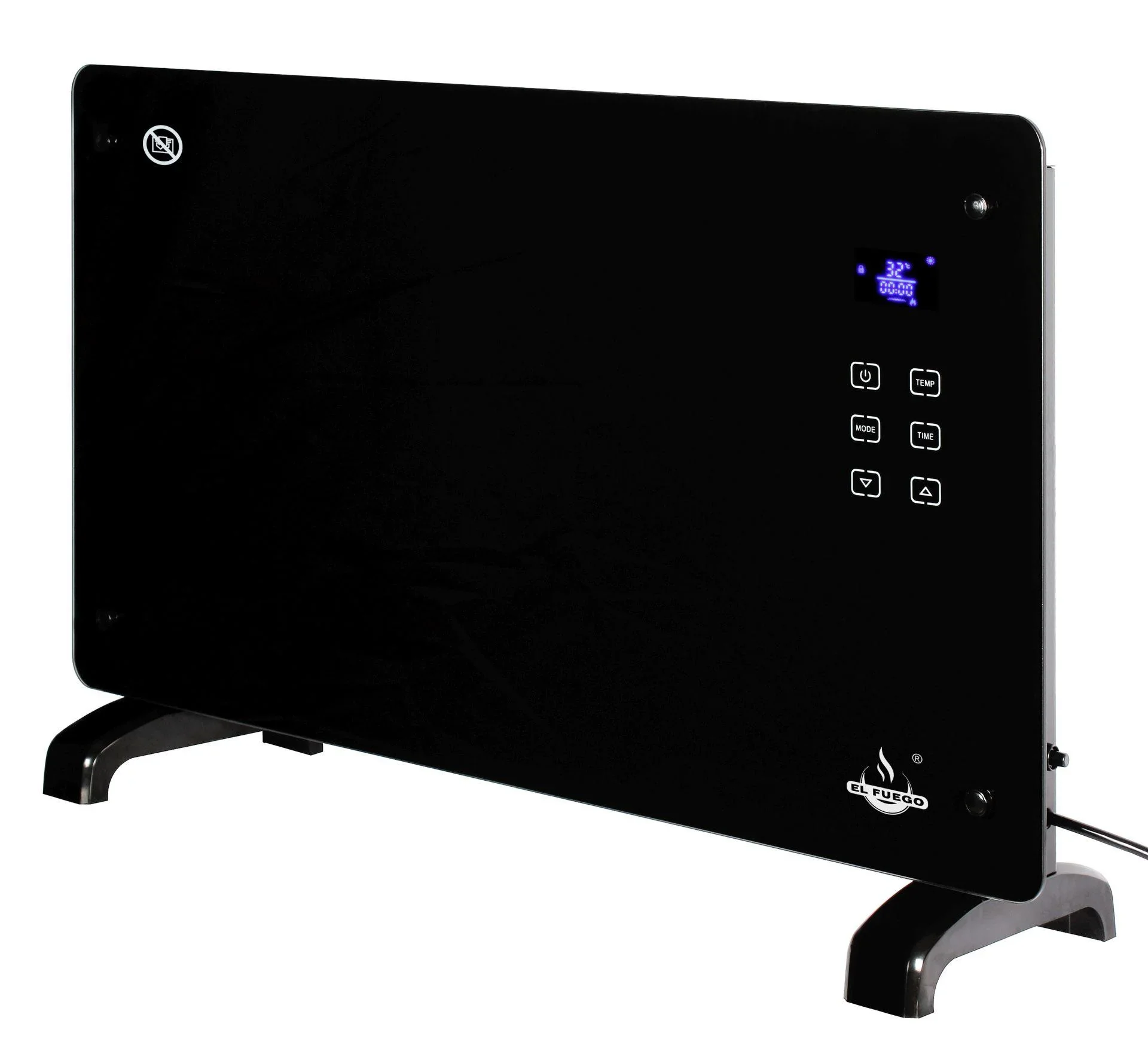 Glaskonvektor,schwarz, 2000 W - 2