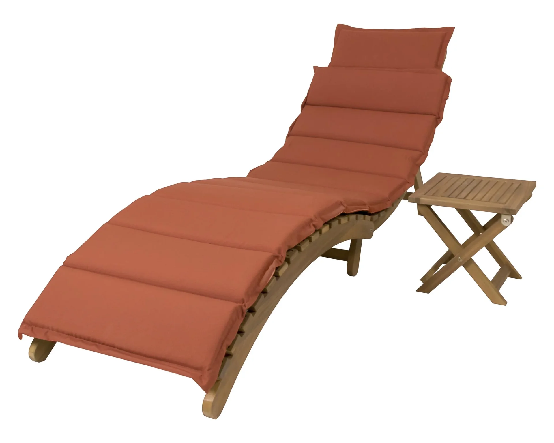 Sonnenliege + Tisch Catania terracotta/taupe - 0