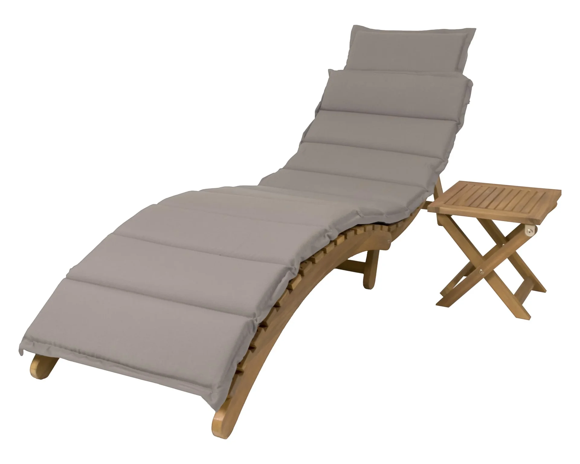 Sonnenliege + Tisch Catania terracotta/taupe - 3