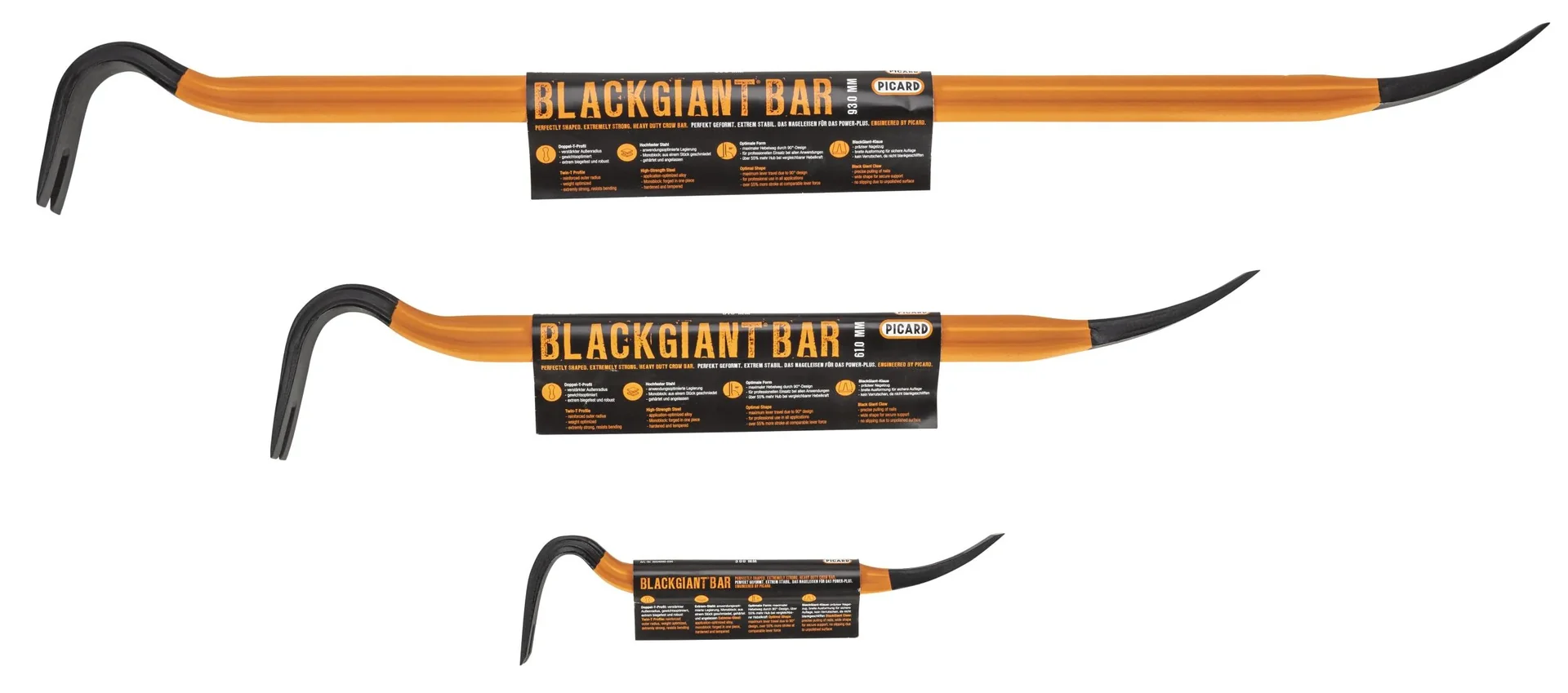 Nageleisen BlackGiant®Bar 3er Set (300,610,930mm) - 1