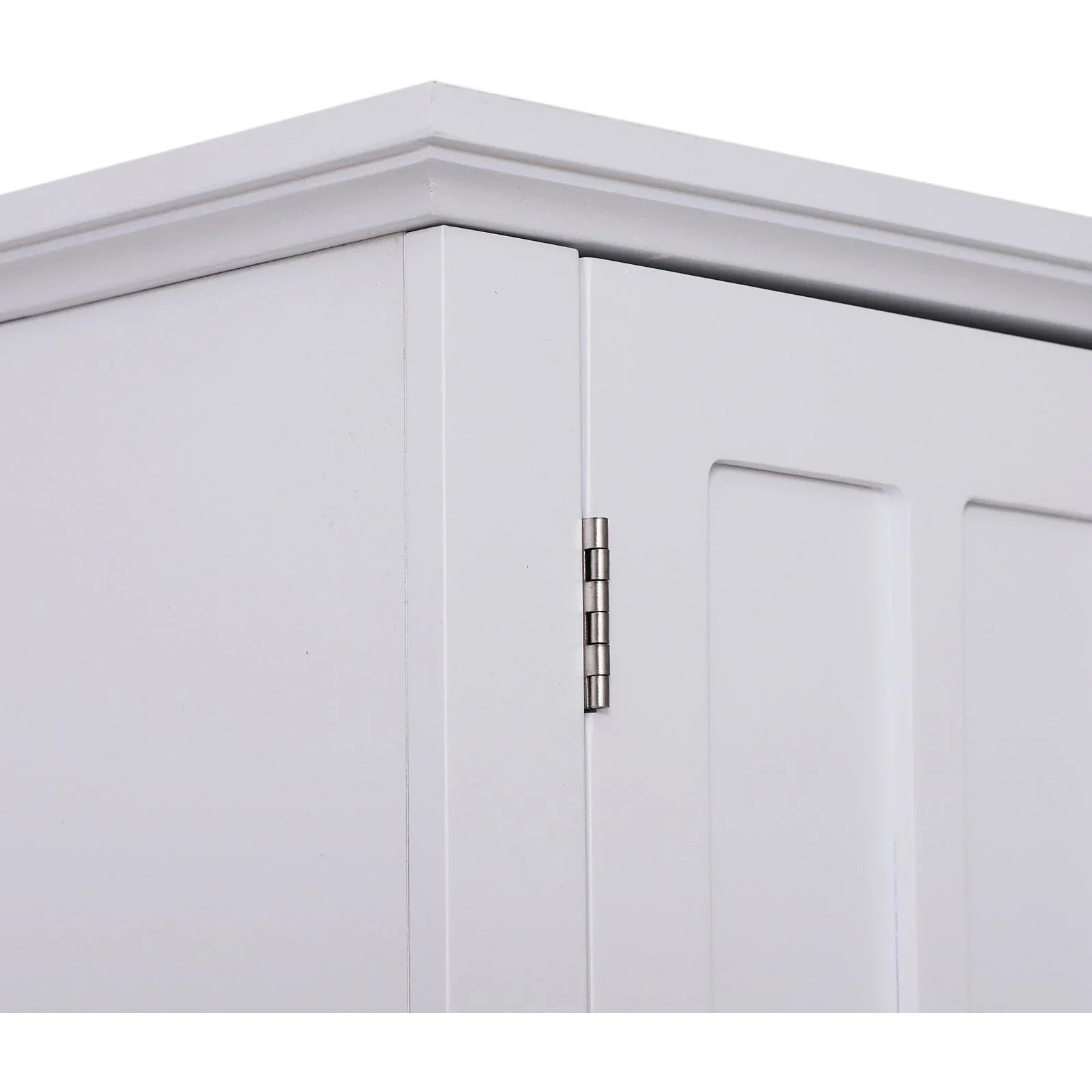 Küchenschrank Hängeschrank Badezimmerschrank Wandschrank Holz Weiß 60 x 19,8 x 58 cm - 4