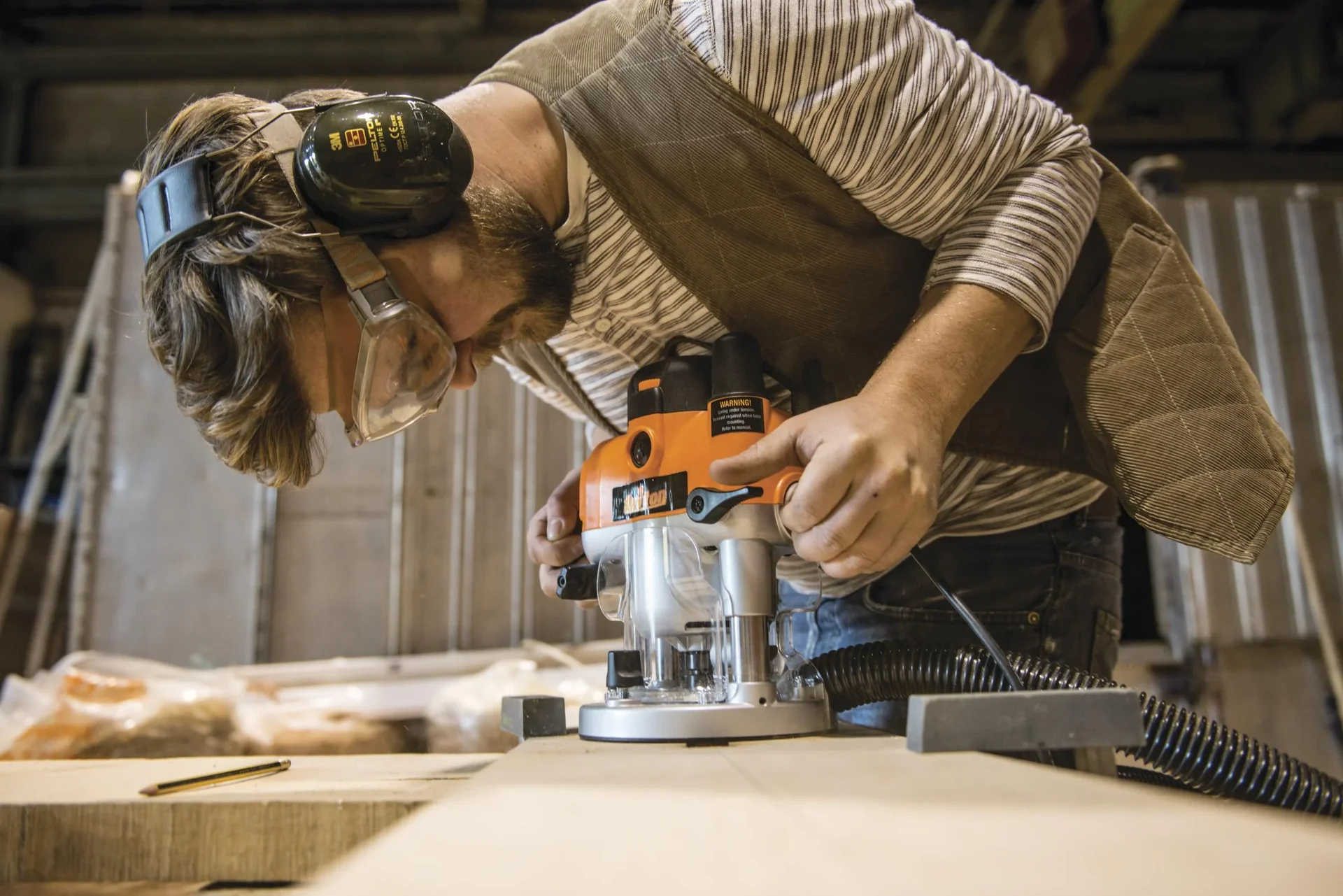 Präzisionsoberfräse TRA001 mit Doppelfunktion 2400W - 0