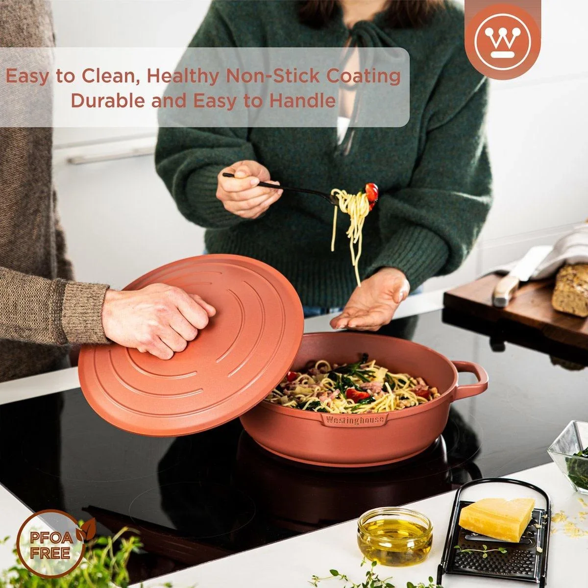 Performance Series Bratpfanne - Sautierpfanne - Backofen geeignet - 32 cm - Orange - 2