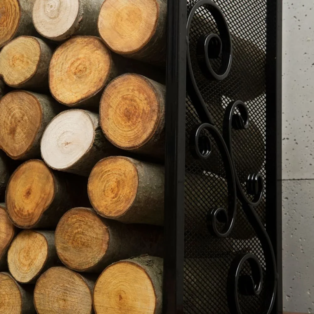 Kaminholzregal „CHERRY“ - aus Naturstahl-1