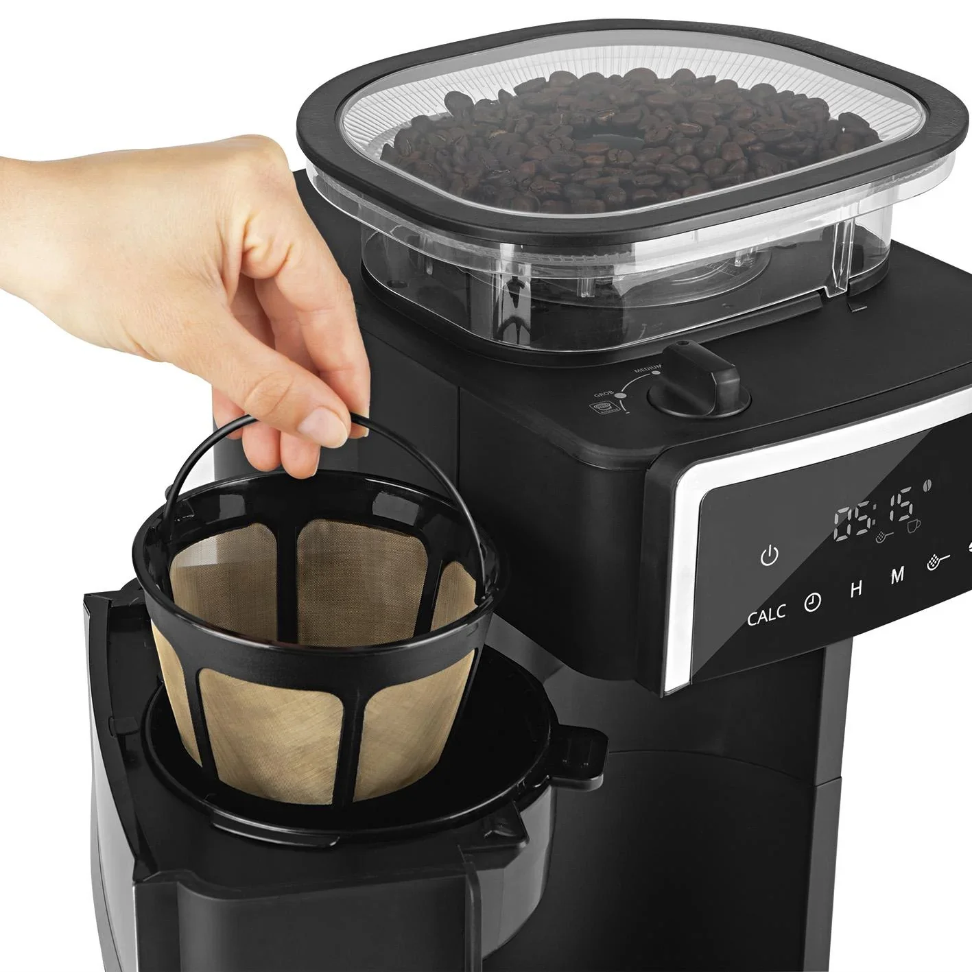 Kaffeemaschine mit Kegel-Mahlwerk "Fresh-Aroma-Perfect III Duo" mit 1,25 l Glaskanne und 1,25 l Thermokanne - 2