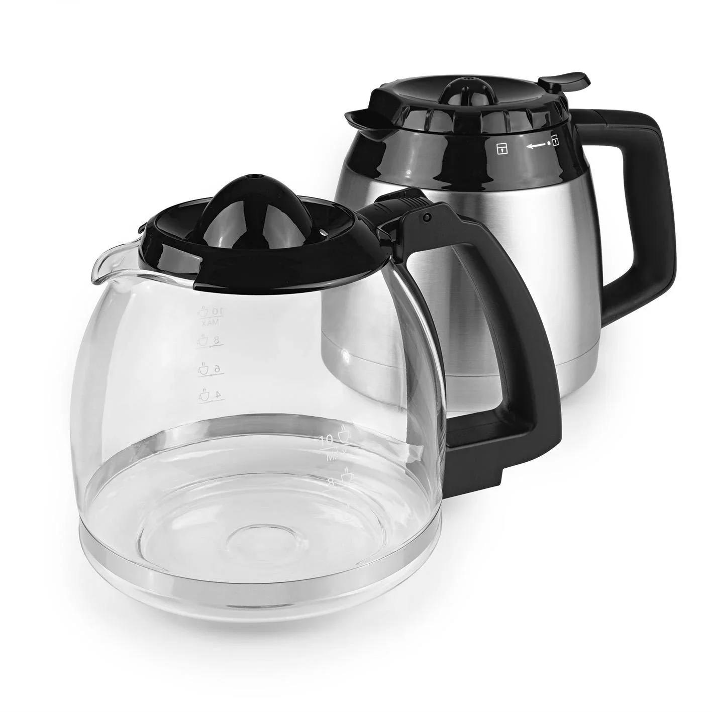 Kaffeemaschine mit Kegel-Mahlwerk "Fresh-Aroma-Perfect III Duo" mit 1,25 l Glaskanne und 1,25 l Thermokanne - 3