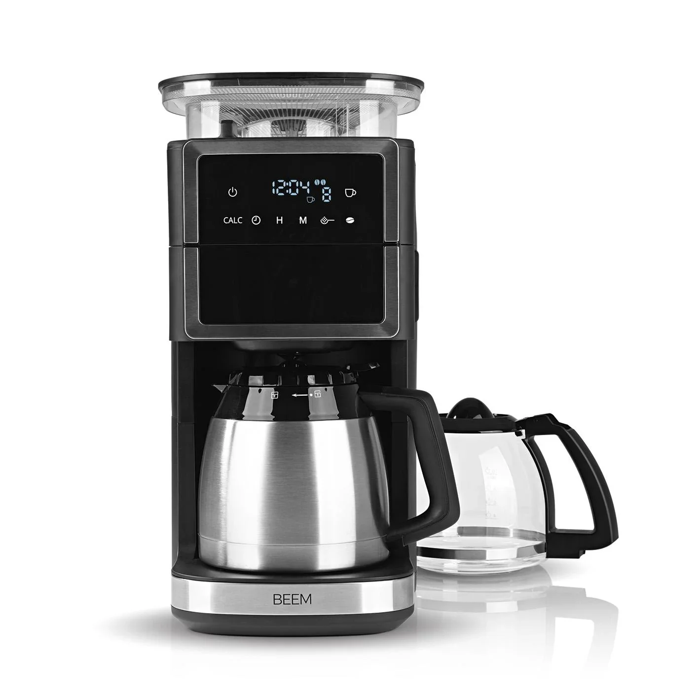 Kaffeemaschine mit Kegel-Mahlwerk "Fresh-Aroma-Perfect III Duo" mit 1,25 l Glaskanne und 1,25 l Thermokanne - 5