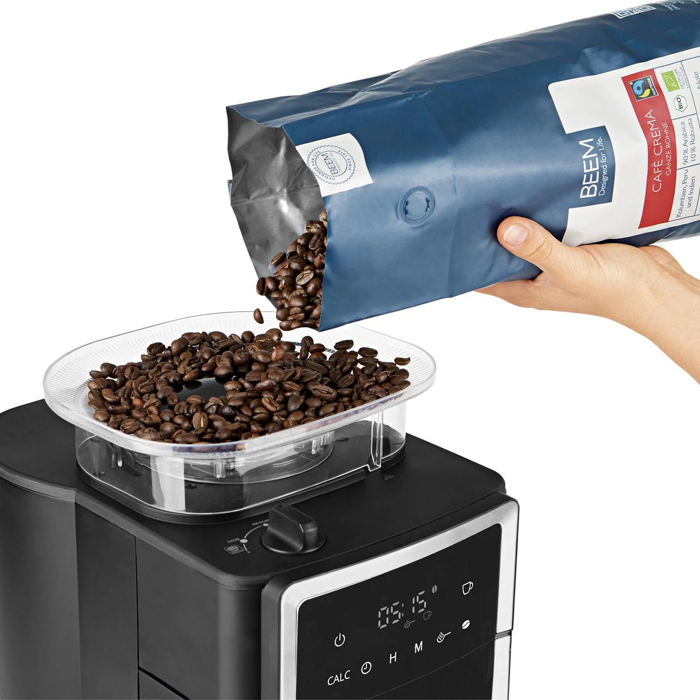 Kaffeemaschine mit Kegel-Mahlwerk "Fresh-Aroma-Perfect III Duo" mit 1,25 l Glaskanne und 1,25 l Thermokanne - 8