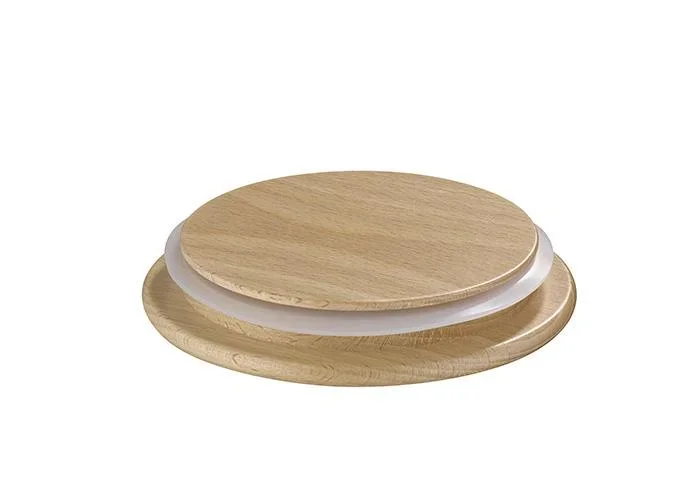 Weck-Gläser mit APS Deckel 2-er Set: 2 Gläser: Ø11 cm x 11 cm, Sturzform 580 ml + Buchenholz Deckel mit Silikondichtung - 2