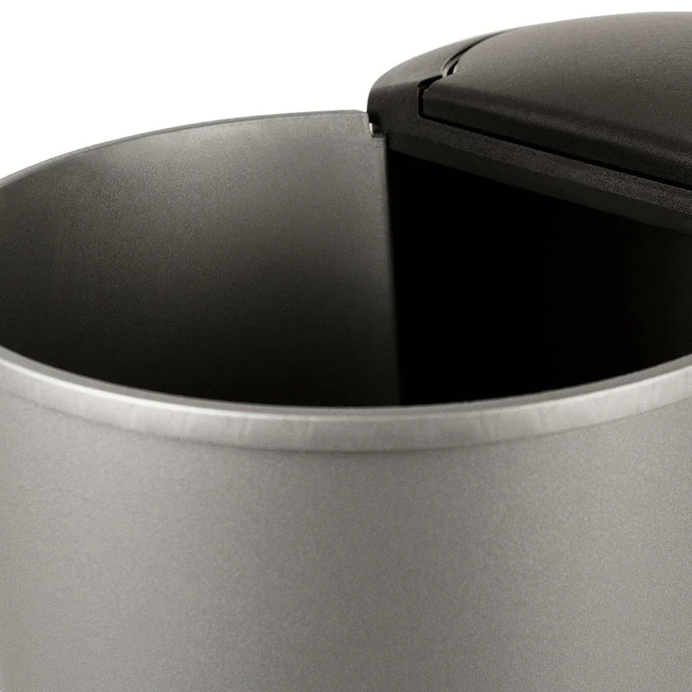 Doppelmülleimer Small 2 x 25L für getrennten Abfall - Kunststoff silber - 4