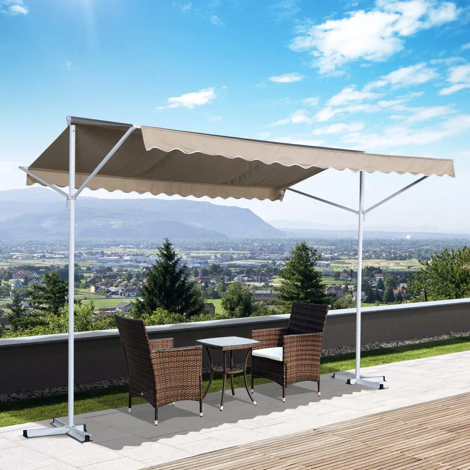 Standmarkise Gartenmarkise mit Faltarm 2 - 4