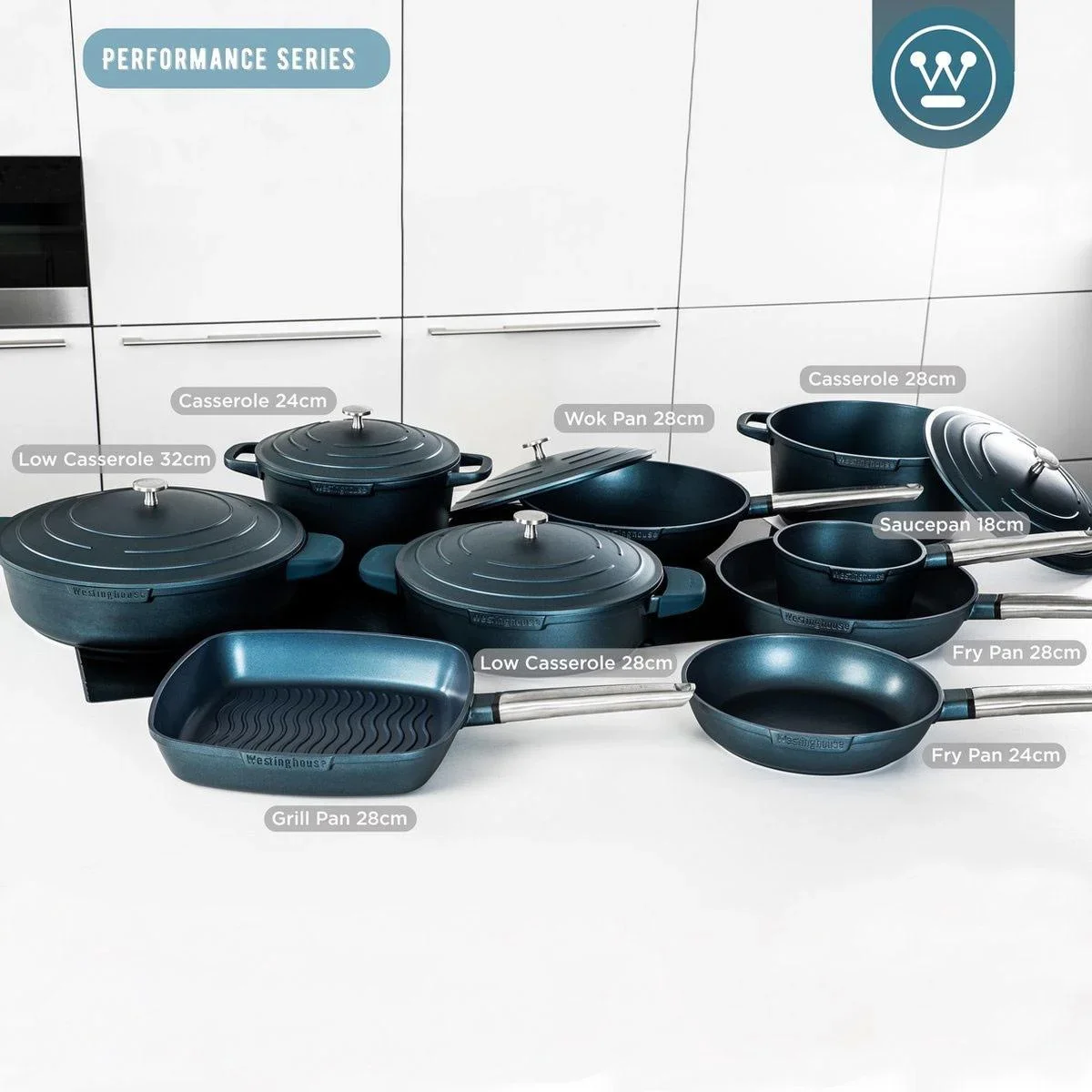 Performance Series Sautierpfanne - Backofen geeignet - 28 cm - Blau - 3